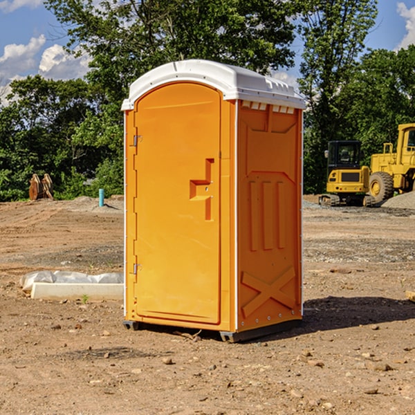 how often are the portable restrooms cleaned and serviced during a rental period in Little Lake Michigan